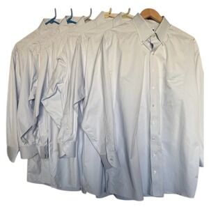 PROPER CLOTH Dress Shirts Lot Of 6 Men's‎ 17.5/33 Blue